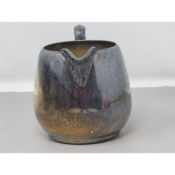 Vintage William Rogers Spring Flower 2032 Silver-Plated Creamer & Sugar Bowl Set - Picture 3 of 16